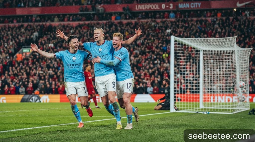 Man City hủy diệt Liverpool tại Anfield: Lời khẳng định đanh thép cho ngôi vương Ngoại hạng Anh